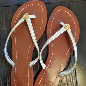 Tory Burch Silver Sandals 8